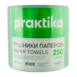 Рушники паперові Practica зелені 1 шар 250м х 1 рулон