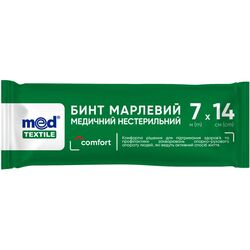 Бинт марлевий медичний нестерильний Med TEXTILE 7 м х 14 см