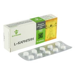 Добавка дієтична Elit-Pharm L-Карнітин 0,25 г х 40 шт/пач.