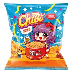 Вермішель швидкого приготування негостра ChiBi смак сиру та зелені 60 г