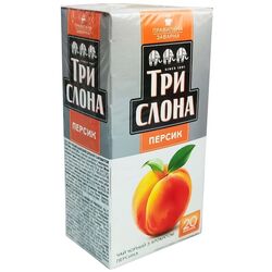 Чай чорний ТРИ СЛОНА з ароматом персика 1,5 г х 20 шт/пач