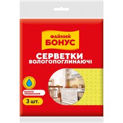 Набір серветок з целюлози Бонус 3 шт/уп.