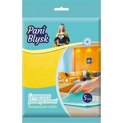 Набір серветок віскозних універсальних Pani Blysk 5 шт/уп