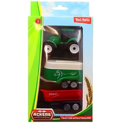 Набір іграшковий Toi-Toys Трактор з 2 причепами