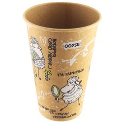 Набір стаканів паперових одношарових EMOJI CUP мікс 340 мл х 50 шт/уп