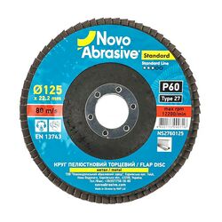 Круг пелюстковий торцевий Novoabrasive P60 125 х 22,2 мм
