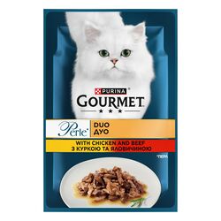 Корм для котів Gourmet Perle Курка та яловичина пауч 85 г