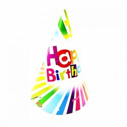 Ковпак святковий 16/19 см  З Днем народження Happy Birthday