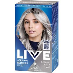 Крем-фарба для волосся стійка LIVE Сріблястий металік U71