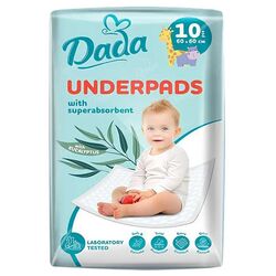 Пелюшки гігієнічні поглинаючі дитячі Dada 60х60 см 10 шт/уп.