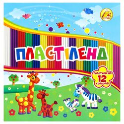 Пластилін Пластіленд 12 кольорів