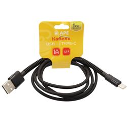 Кабель USB-Type-С APE з текстильним покриттям