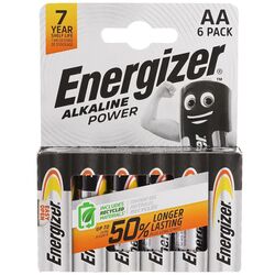 Набір батарейок алкалінових Energizer AА Power 6 шт/уп.