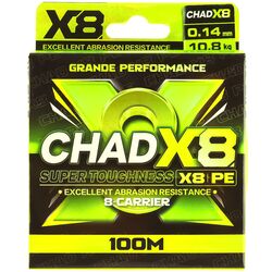 Шнур рибальський плетений 8X d=0,14мм 100 м