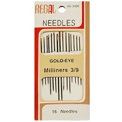 Набір голок Needles з позолоченим подвійним вушком