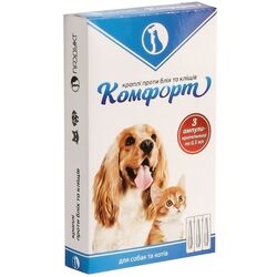 Краплі проти бліх та кліщів Комфорт 3 по 0,5 мл