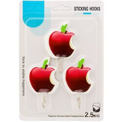 Набір гачків настінних Фрукти 3 шт