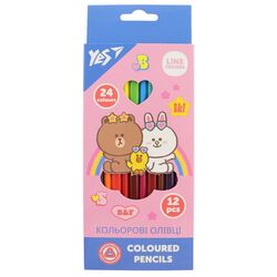 Набір олівців кольорових YES Line Friends 12 шт/уп