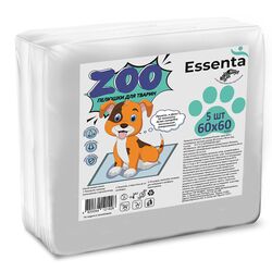 Пелюшки для тварин Essenta ZOO з активованим вугіллям 60х60 см, 5шт/уп