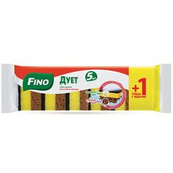 Набір губок кухонних двошарових FINO Дует 5+1 шт/уп