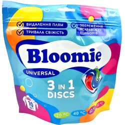 Капсули для прання Bloomie 3в1 Універсальні 17 г х 10 шт/уп