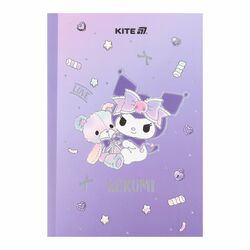 Блокнот А5 клітинка м'яка обкладинка KITE серія Kuromi 40 аркушів