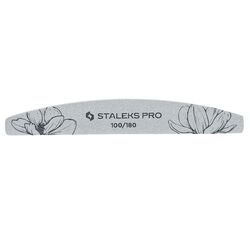 Пилочка для нігтів півмісяць мінеральна STALEKS PRO EXPERT 40, 100/180