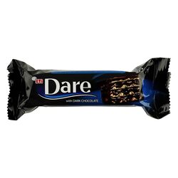 Батончик вафельний в чорному шоколаді Dare з шоколадною начинкою 50 г