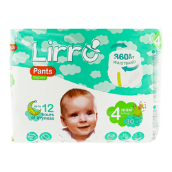 Підгузки-трусики дитячі Lirro 4" 9-15 кг, 30 шт/пач.