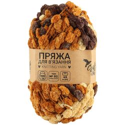 Пряжа для в'язання з помпонами Craft time 100 г, 45 м тон №02