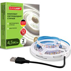 Стрічка LED USB EUROLAMP біле світло 4,5Вт/м 4000K 2м