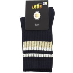 Шкарпетки жіночі махрові спортивні Lette смужка р.23-25