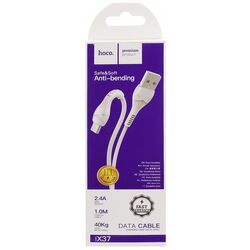 Кабель USB-microUSB Hoco Cool Power X37 білий