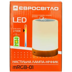 Лампа-нічник LED настільна акумуляторна ЄВРОСВІТЛО mRGB-01 2700 К