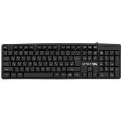 Клавіатура дротова мембранна OfficePro SK166 чорна