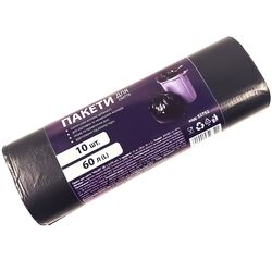 Пакети для сміття HOLDO 60 л, 10 шт/рул.