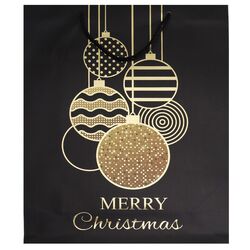 Пакет подарунковий паперовий Merry Christmas чорний 31х40х12 см