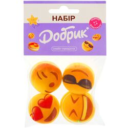 Набір декору кондитерського Добрик Смайл-макаруни 4 шт/уп.