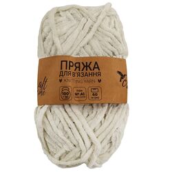 Пряжа для в'язання плюшева Craft time 100 г, 60 м тон №А1