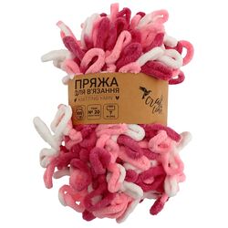 Пряжа для в'язання руками плюшева Craft time 100 г, 7 м тон №20