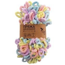 Пряжа для в'язання руками плюшева Craft time 100 г, 7 м тон №18