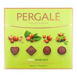 Цукерки асорті з молочним шоколадом PERGALE з фундуком 110 г