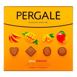 Цукерки асорті з молочним шоколадом PERGALE з напавнювачем манго 114 г