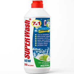 Засіб для миття посуду 7в1 SUPER Wash з ароматом яблука 500 мл