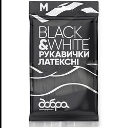 Рукавички латексні Добра господарочка B&W р. М 1 пара