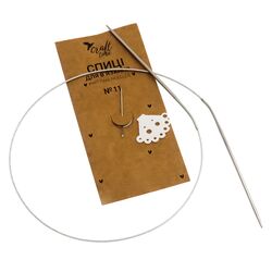 Спиці для в'язання металеві з тросом Craft time №11