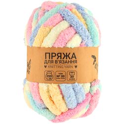 Пряжа для в'язання плюшева Craft time 250 г, 30 м тон №20