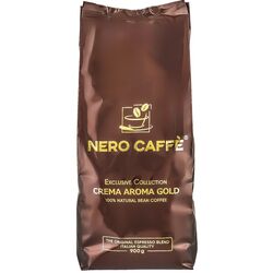 Кава натуральна смажена в зернах NERO CAFFE CREMA AROMA GOLD 900 г