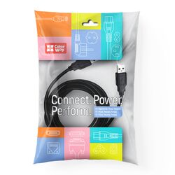 Кабель живлення USB-А-USB-А ColorWay CW-CBUU071-BK чорний 1 м
