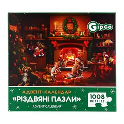 Адвент-календар дитячий GipGo Різдвяні пазли